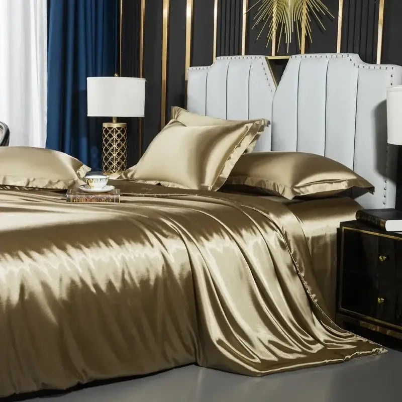 DecorBites™ Luxurious Nordic Silk Bedding Set - Summer-friendly