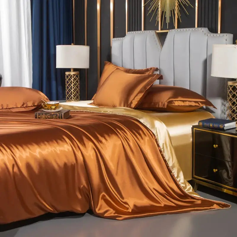 DecorBites™ Luxurious Nordic Silk Bedding Set - Summer Theme