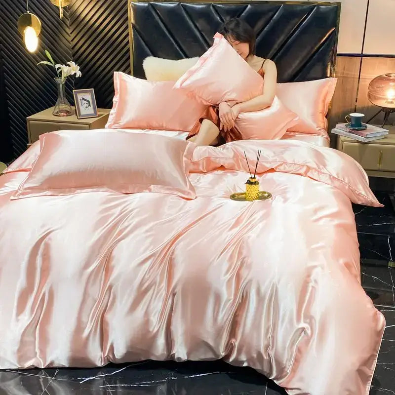 DecorBites™ Luxurious Rayon Silk Bedding Set - King Size