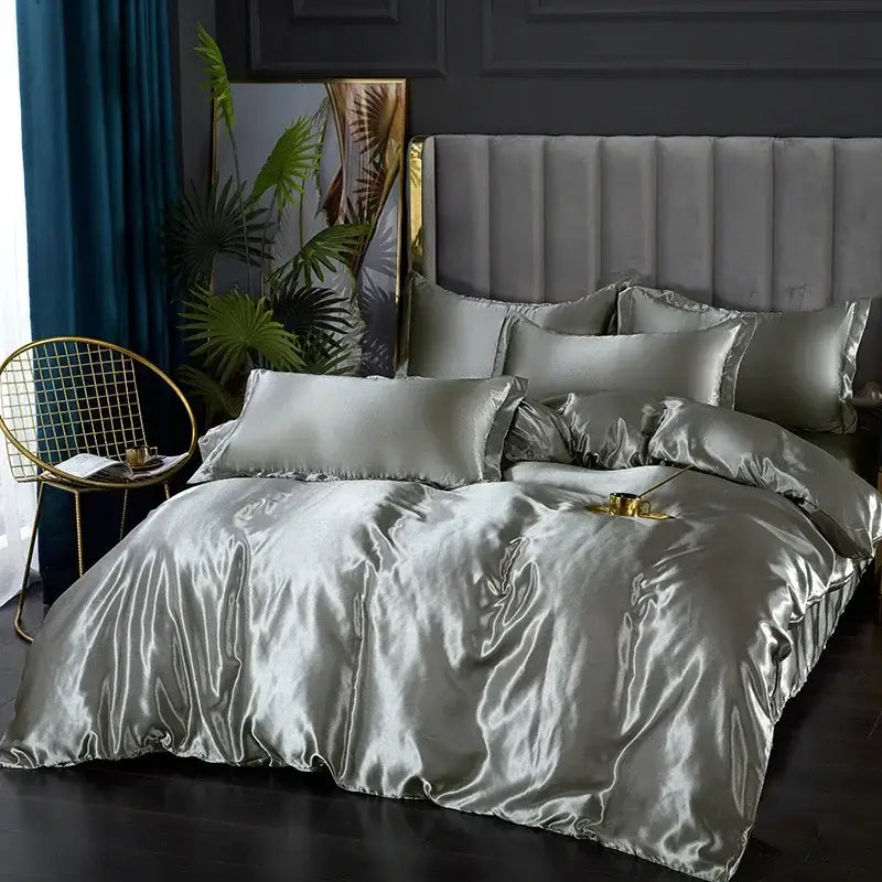 DecorBites™ Luxurious Silk Bedding Set for All Bed Sizes