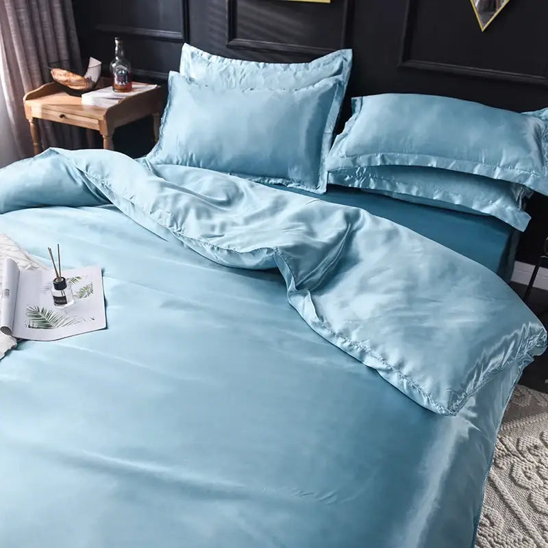DecorBites™ Luxurious Silk Bedding Set for Single to King Size