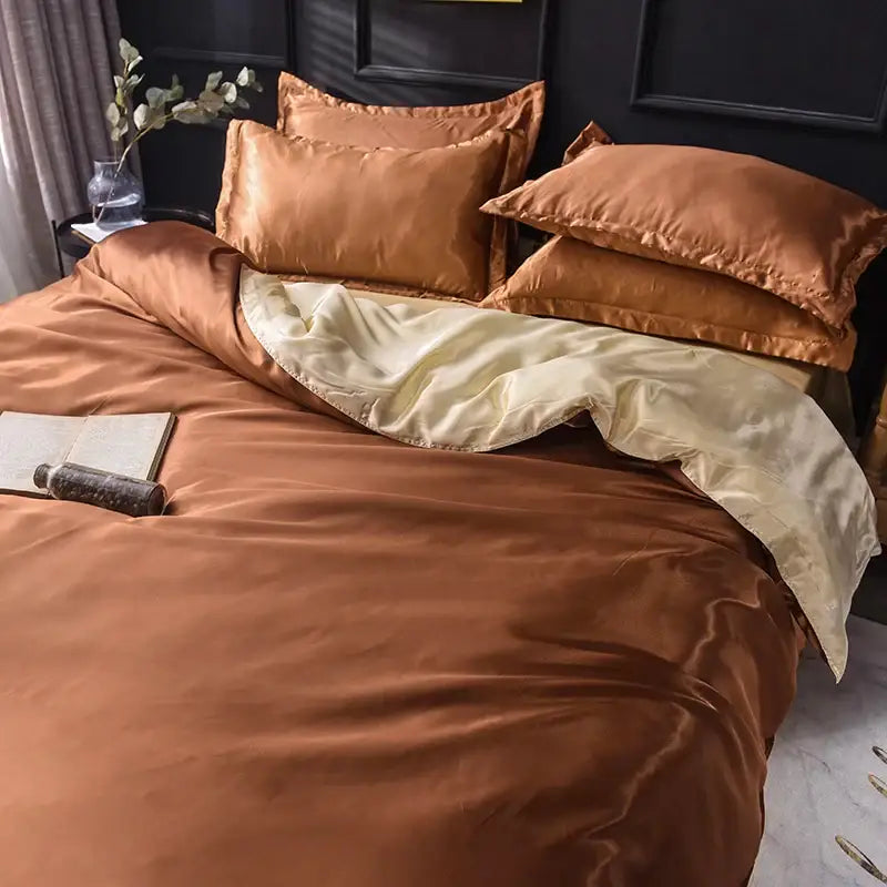DecorBites™ Luxurious Silk Bedding Set in Various Sizes
