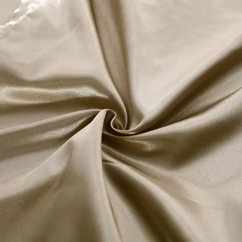 DecorBites™ Luxurious Silk Bedding Set - Solid Color Option