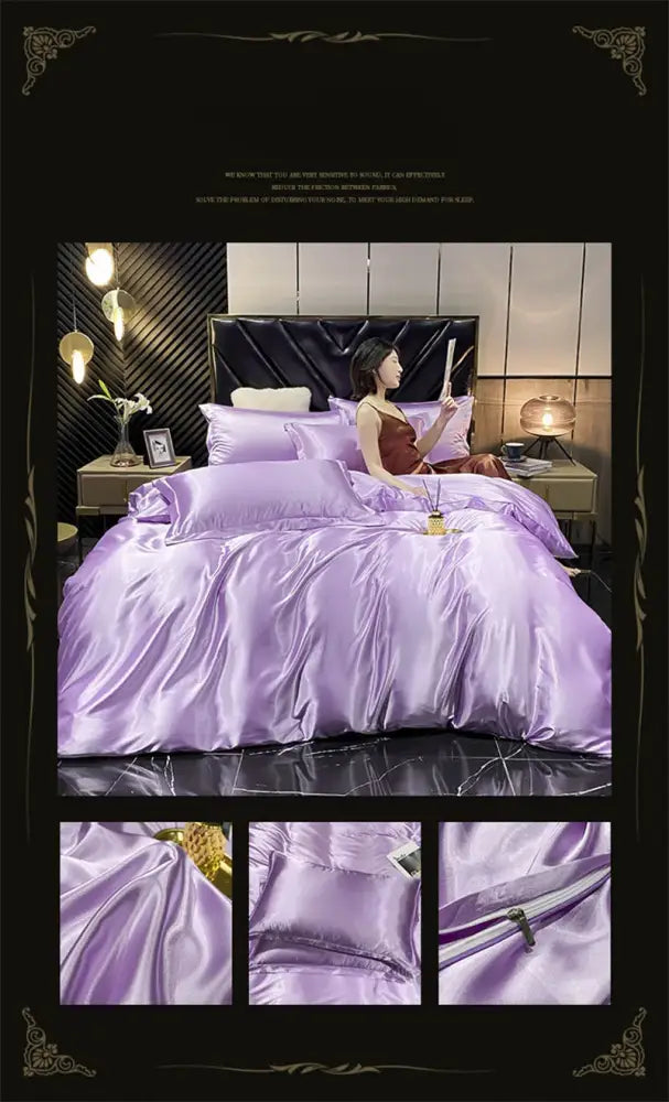 DecorBites™ Luxurious Silk Mulberry Bedding Set King & Queen Sizes