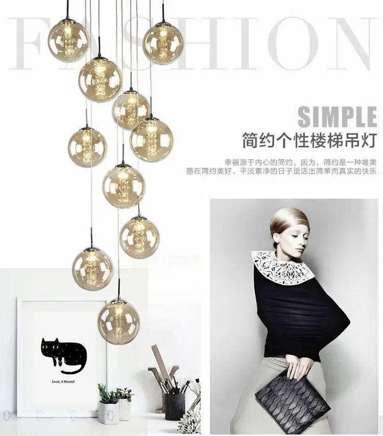DecorBites™ Luxurious Spiral LED Chandelier for Home & Hotel