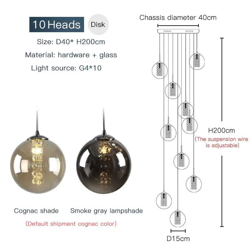 DecorBites™ Luxurious Spiral LED Chandelier for Home & Hotel