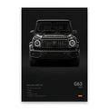 DecorBites™ luxury car canvas wall art featuring a black matte Mercedes-AMG G63 2018 with aggressive grille design