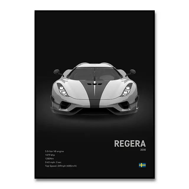 DecorBites™ Luxury Cars Canvas Wall Art Print - Modern Home Decor