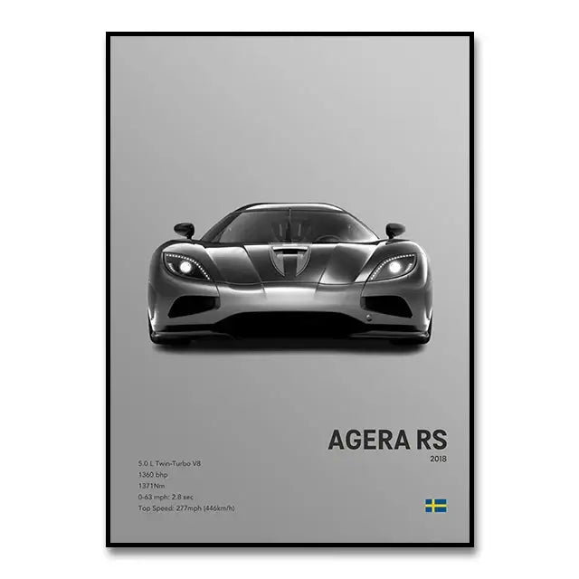 DecorBites™ Luxury Cars Canvas Wall Art Print - Modern Home Decor