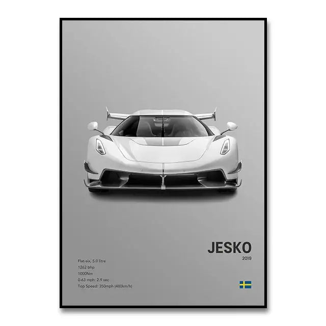 DecorBites™ Luxury Cars Canvas Wall Art Print - Modern Home Decor