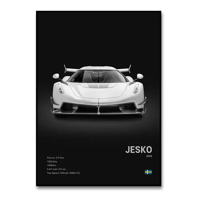 DecorBites™ Luxury Cars Canvas Wall Art Print - Modern Home Decor