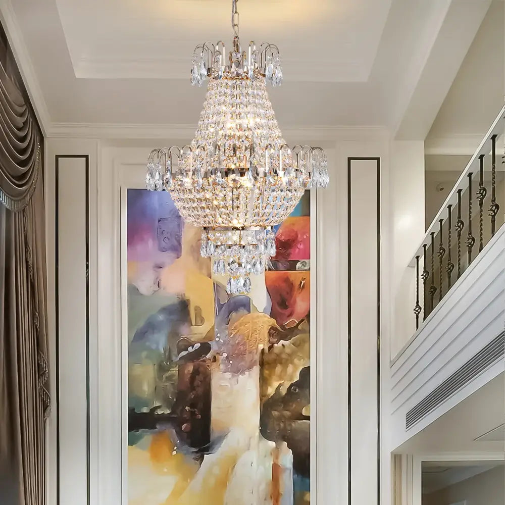 DecorBites™ Luxury Crystal Chandelier Copper Color 7-Light Fixture