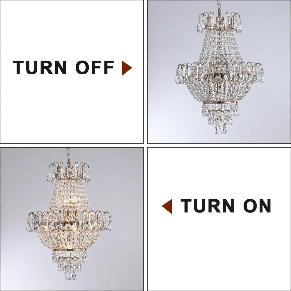 DecorBites™ Luxury Crystal Chandelier Copper Color 7-Light Fixture