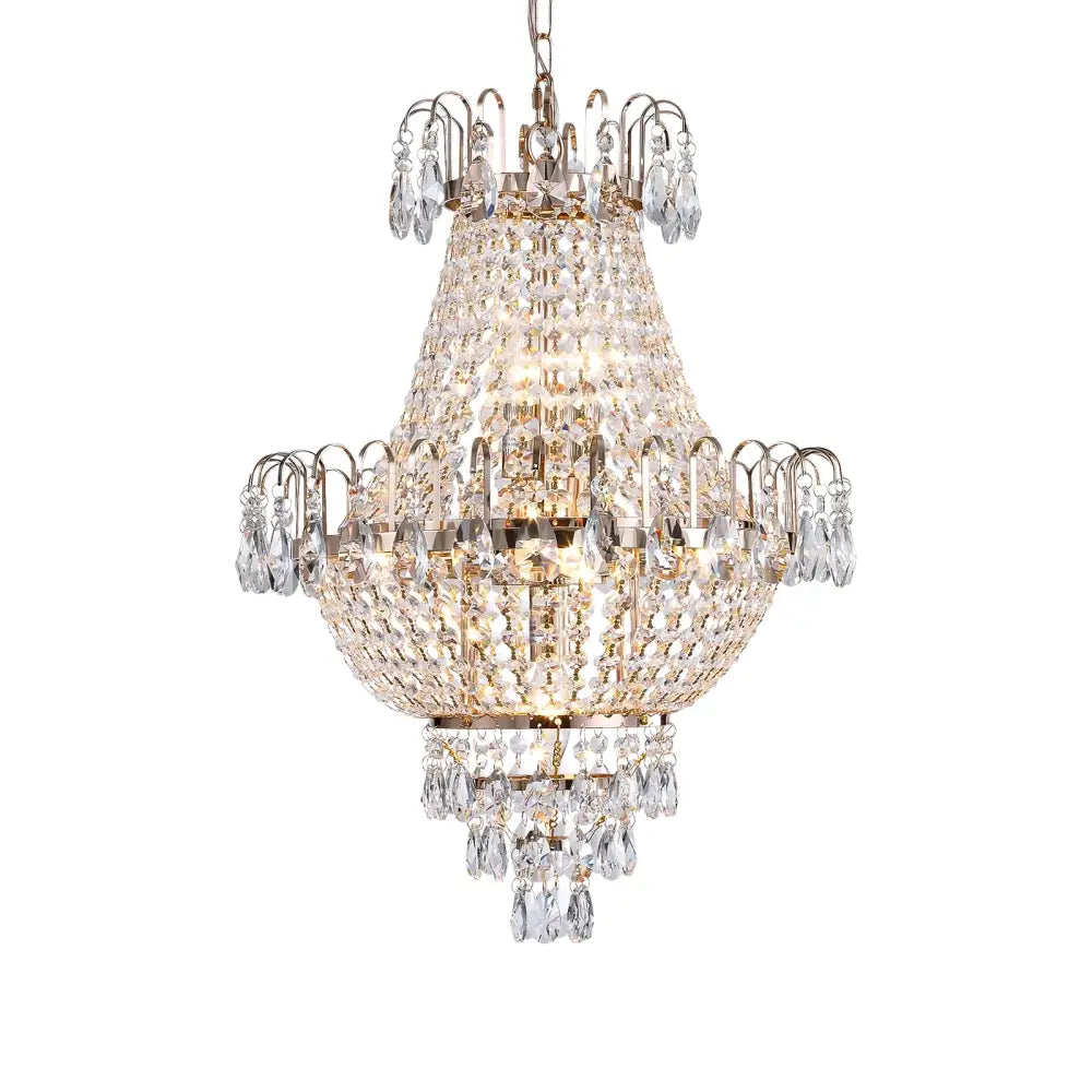 DecorBites™ Luxury Crystal Chandelier Copper Color 7-Light Fixture