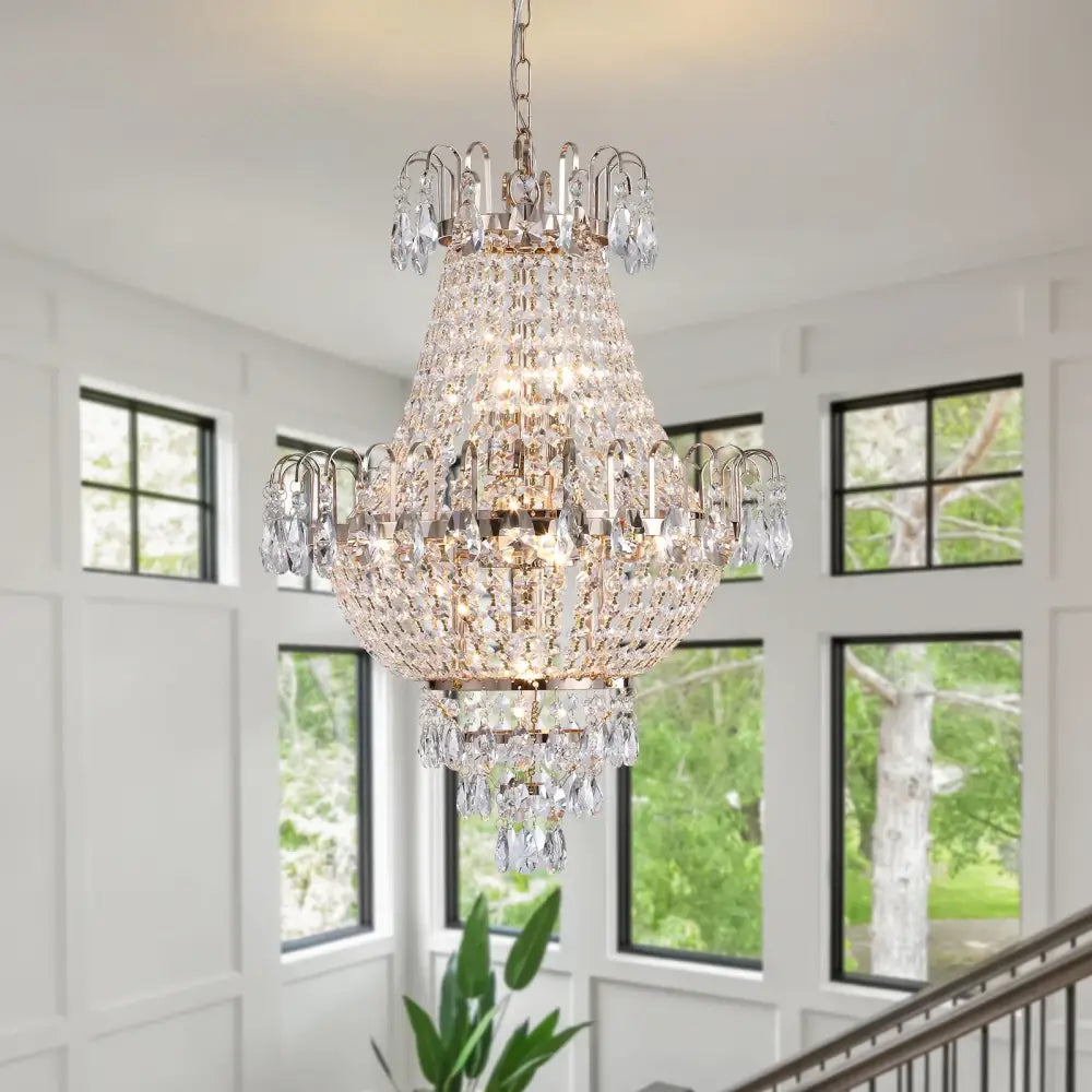DecorBites™ Luxury Crystal Chandelier Copper Color 7-Light Fixture