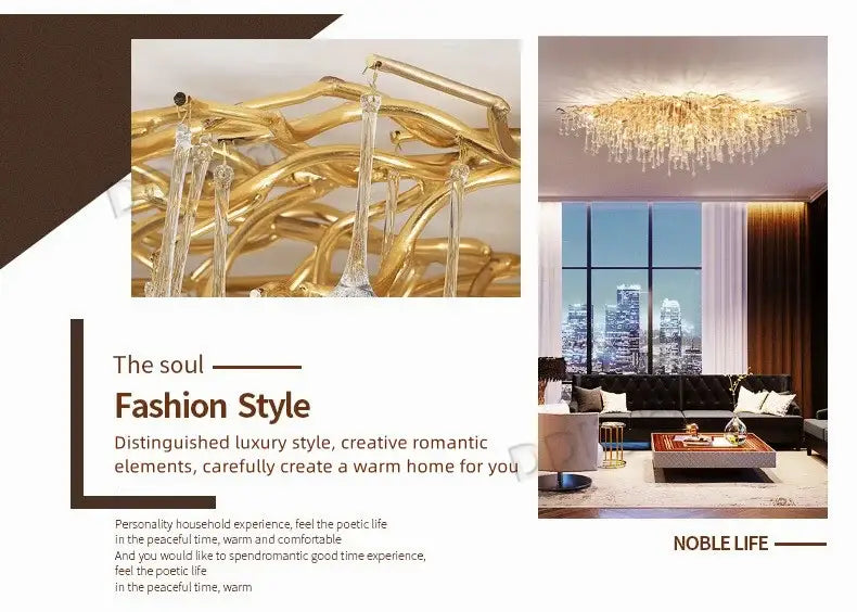 DecorBites™ Luxury Crystal Chandelier for Home Decor