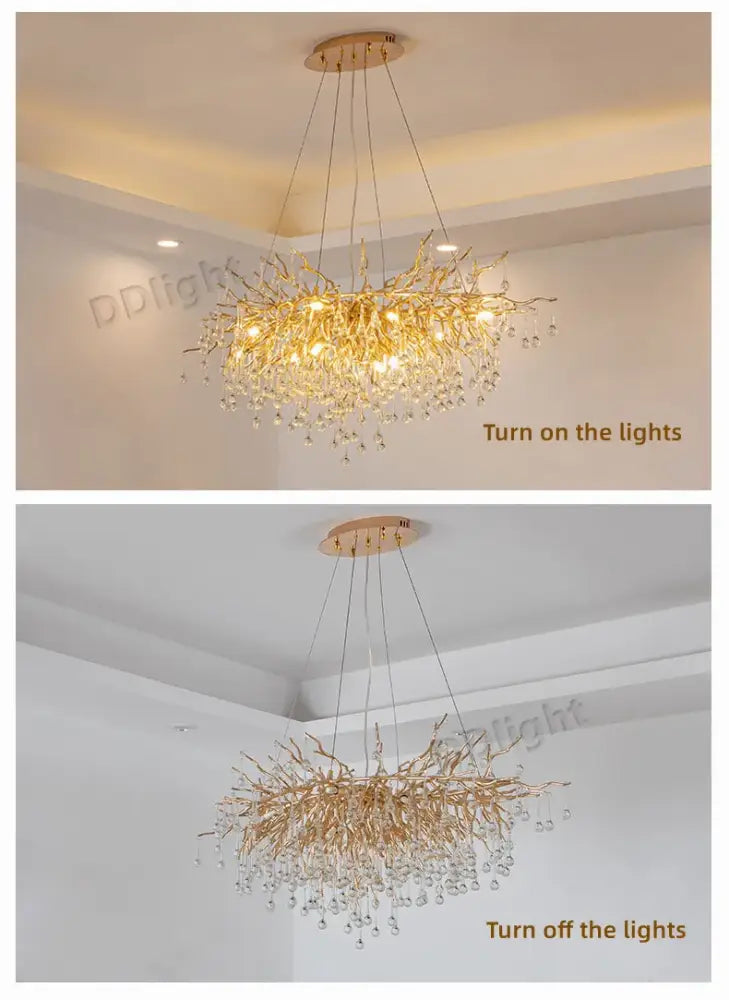 DecorBites™ Luxury Crystal Chandelier for Home Decor