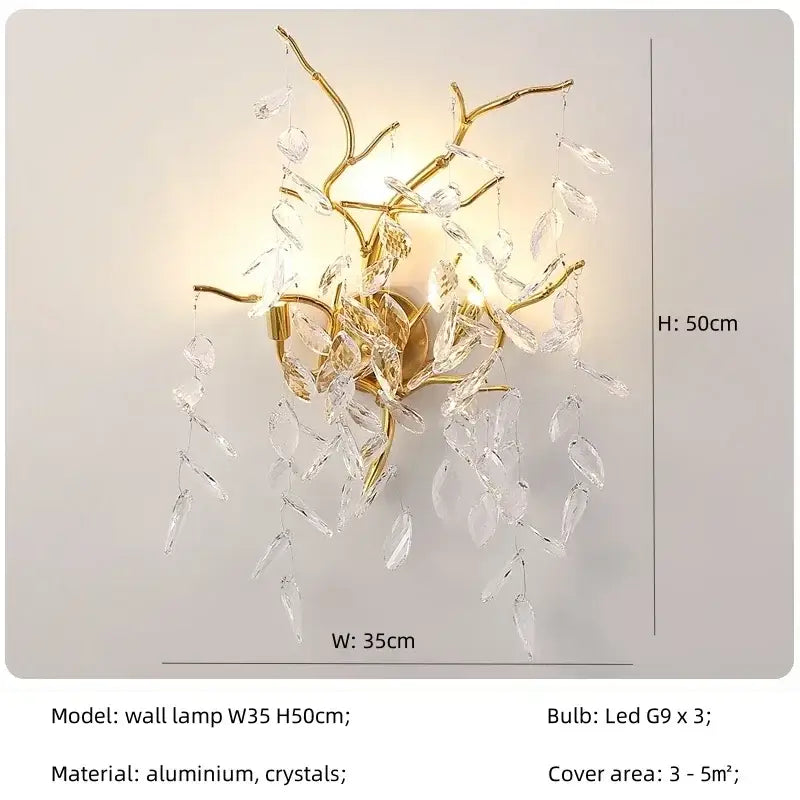DecorBites™ Luxury Crystal Chandelier with LED Lights