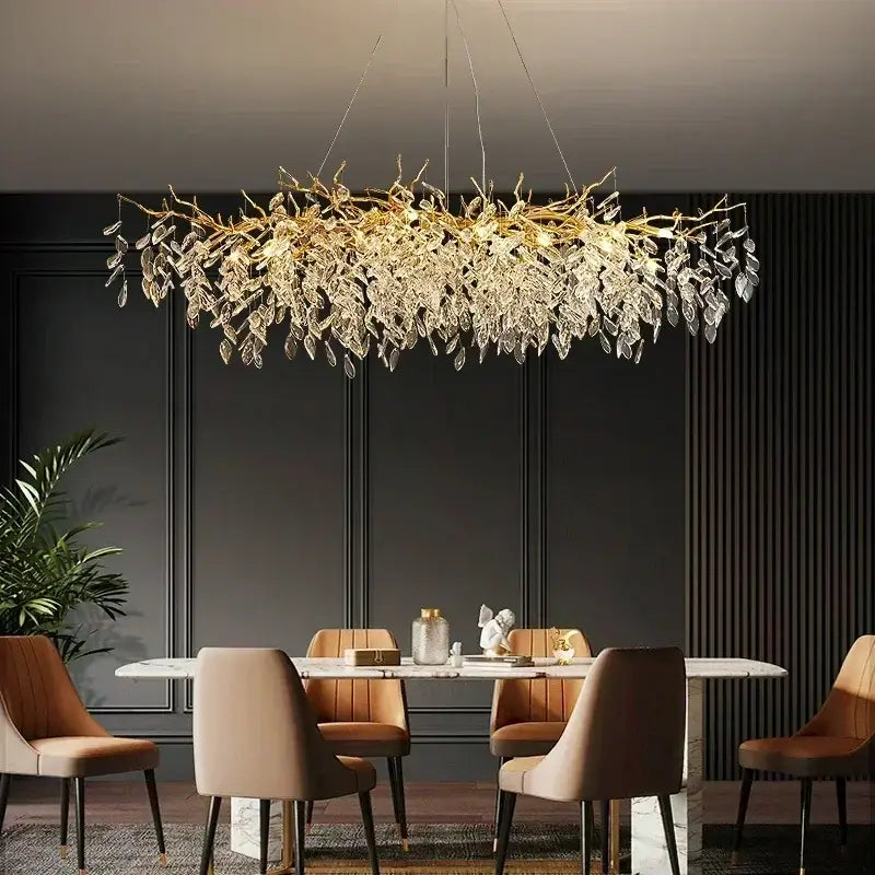 DecorBites™ Luxury Crystal Chandelier with LED Lights