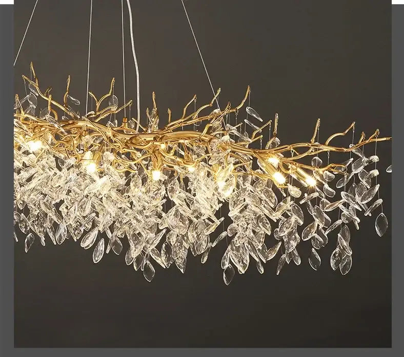 DecorBites™ Luxury Crystal Chandelier with LED Lights
