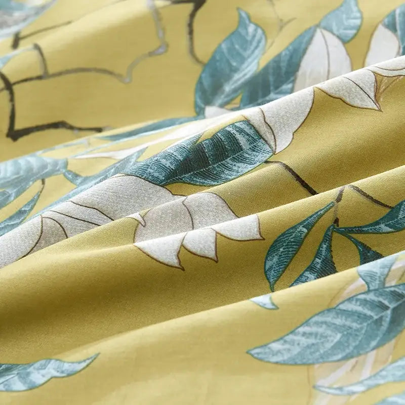DecorBites™ Luxury Egyptian Cotton Bedding Set with Flamingo Leaf Pattern