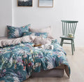 DecorBites™ Luxury Flamingo Leaf Bedding Set Queen King Size