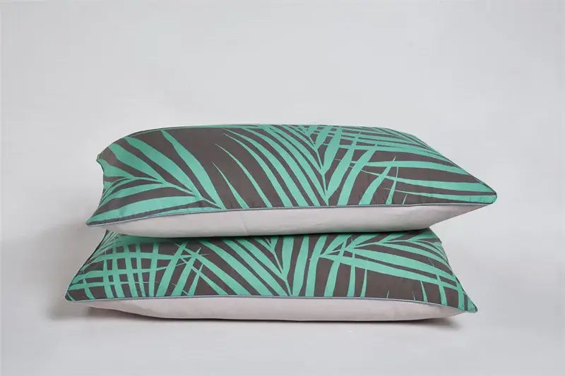 DecorBites™ Luxury Flamingo Leaf Bedding Set Queen King Size