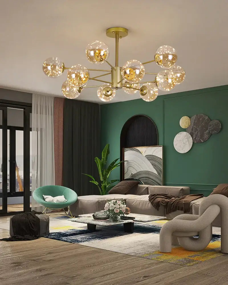 DecorBites™ Luxury Glass Ball Nordic Chandeliers - Dimmable