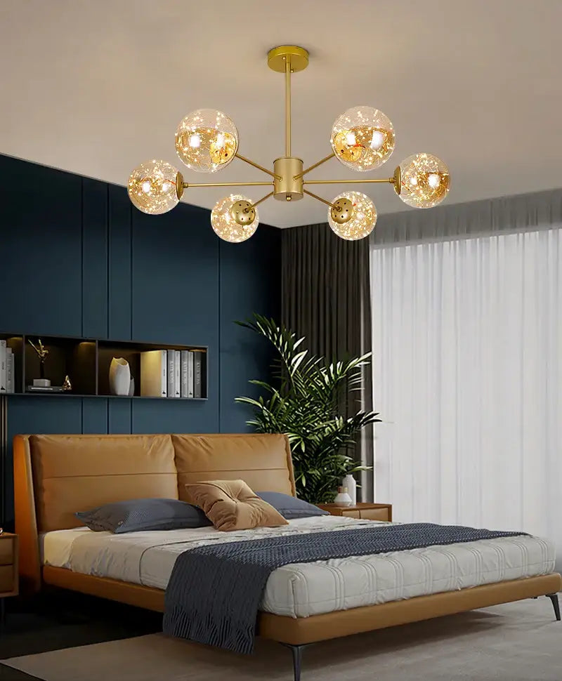 DecorBites™ Luxury Glass Ball Nordic Chandeliers - Dimmable