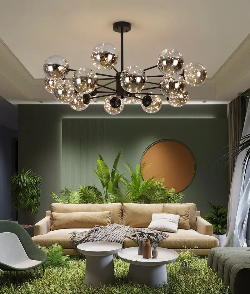 DecorBites™ Luxury Glass Ball Nordic Chandeliers - Dimmable
