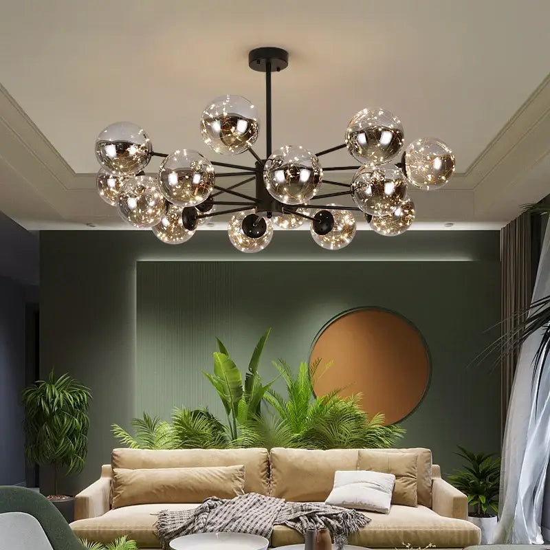 DecorBites™ Luxury Glass Ball Nordic Chandeliers - Dimmable