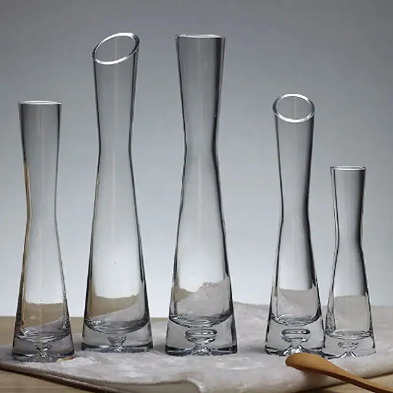DecorBites™ Luxury Glass Flower Vase for Home Decor