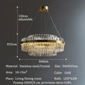 DecorBites™ Luxury LED Crystal Chandelier for Home Decor