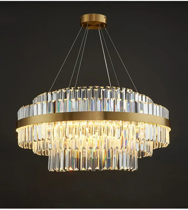 DecorBites™ Luxury LED Crystal Chandelier for Home Decor