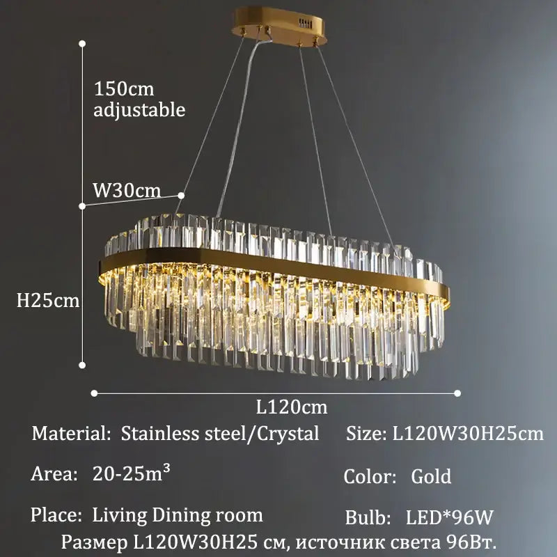 DecorBites™ Luxury LED Crystal Chandelier for Home Decor