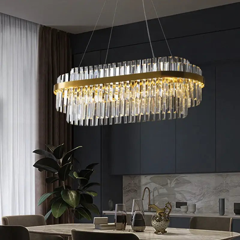 DecorBites™ Luxury LED Crystal Chandelier for Home Decor