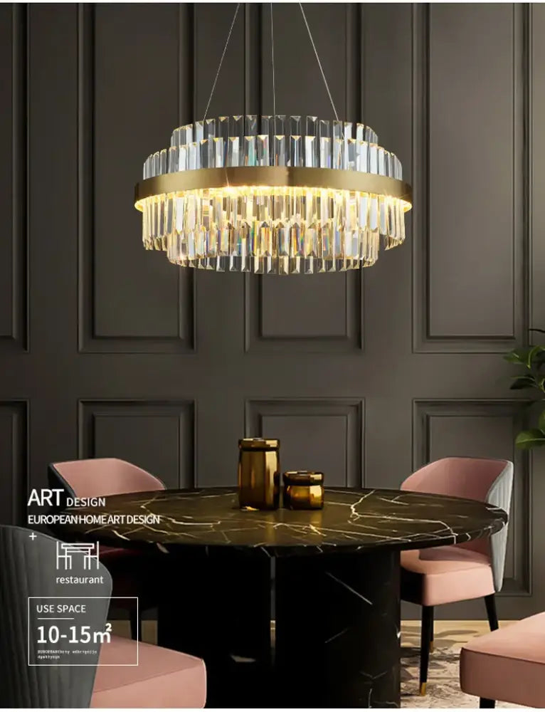 DecorBites™ Luxury LED Crystal Chandelier for Home Decor