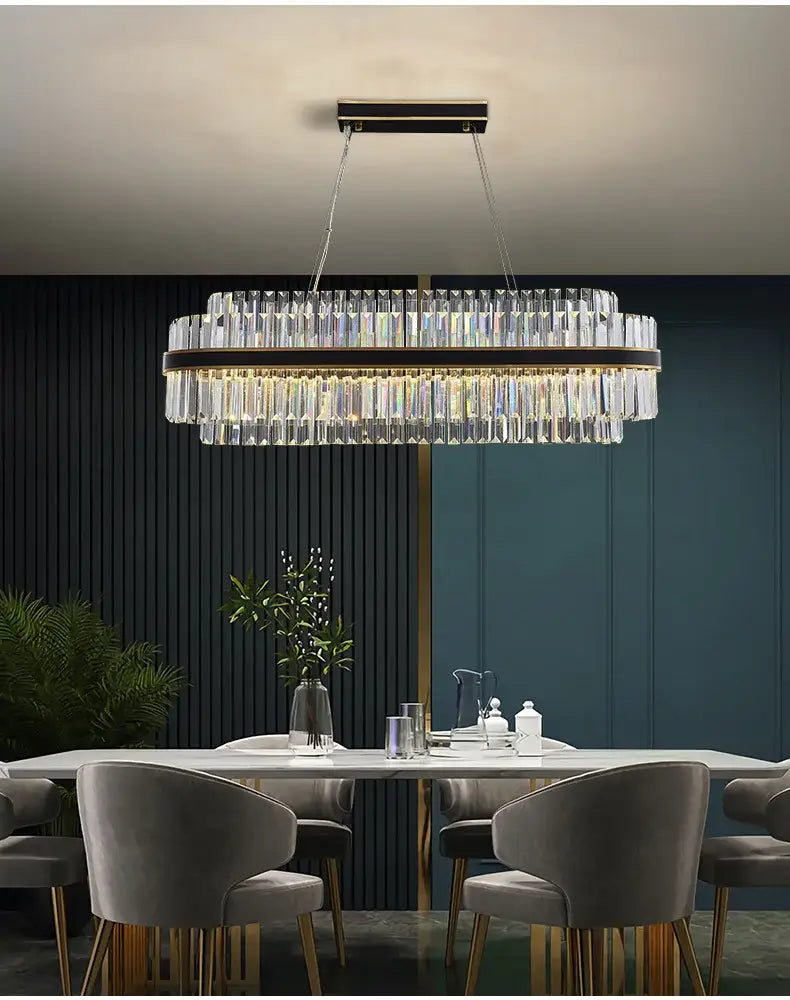 DecorBites™ Luxury LED Crystal Chandelier for Home Decor