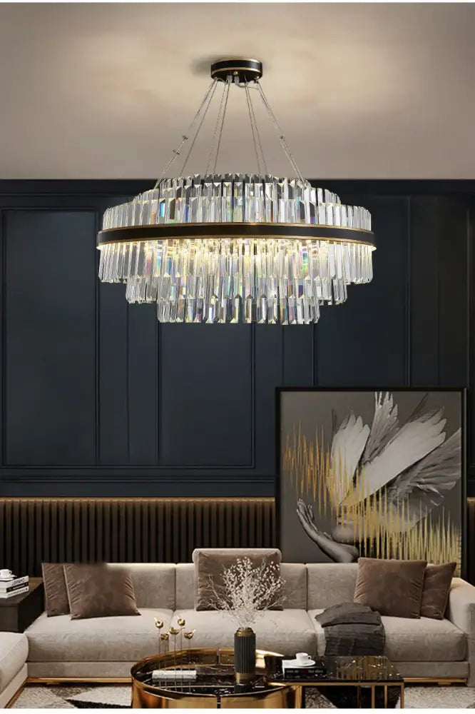 DecorBites™ Luxury LED Crystal Chandelier for Home Decor