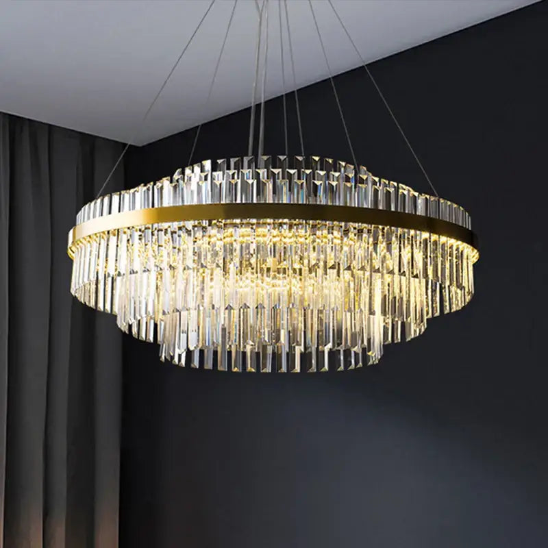 DecorBites™ Luxury LED Crystal Chandelier for Home Decor