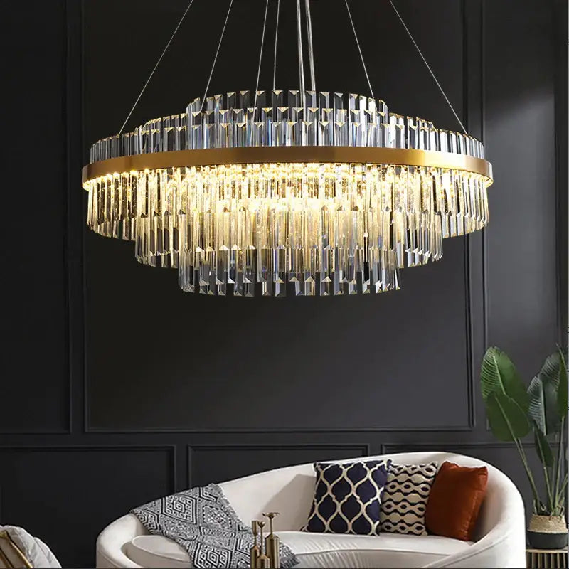 DecorBites™ Luxury LED Crystal Chandelier for Home Decor