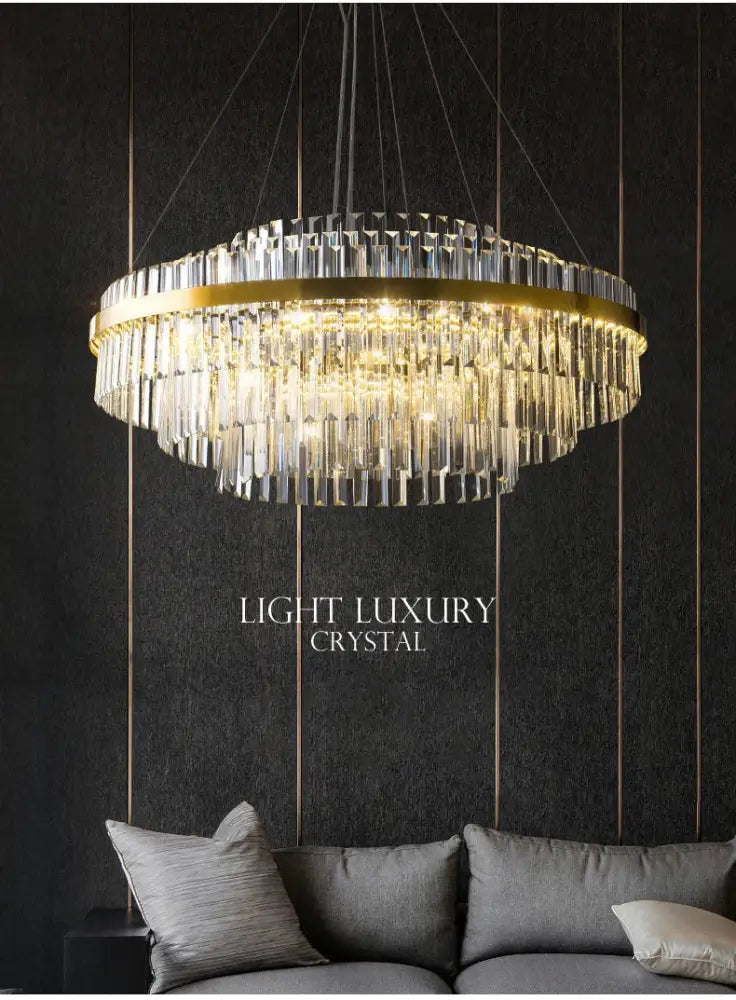 DecorBites™ Luxury LED Crystal Chandelier for Home Decor