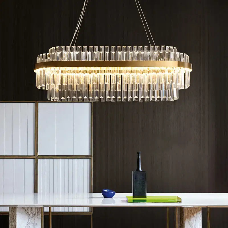 DecorBites™ Luxury LED Crystal Chandelier for Home Decor