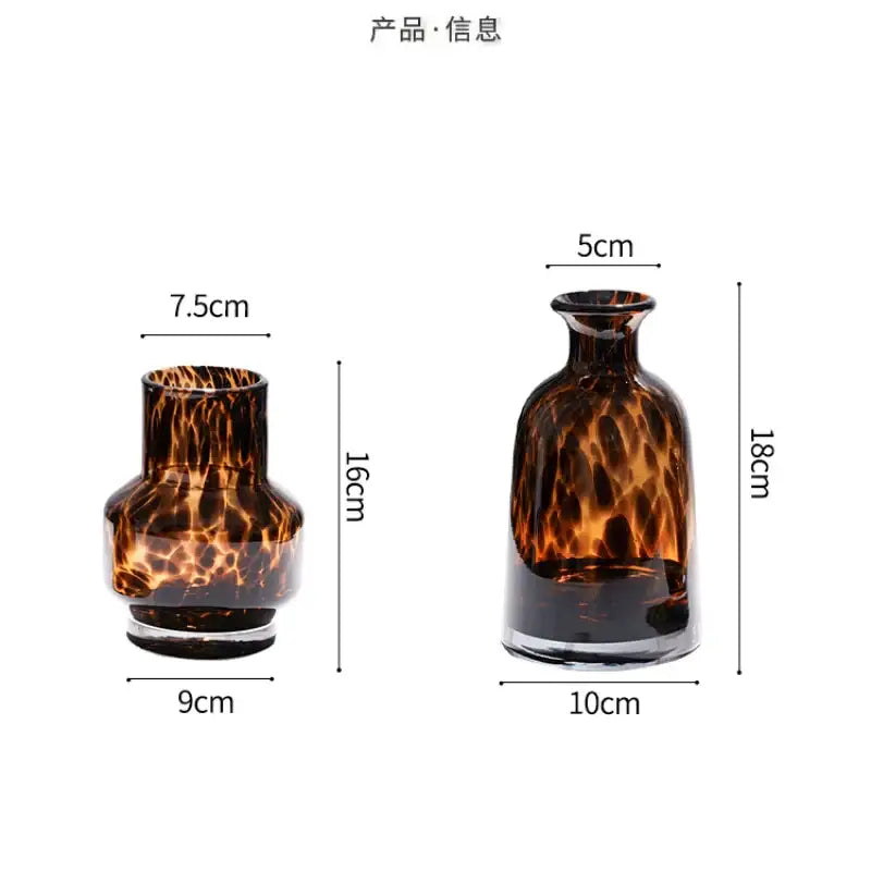 DecorBites™ Luxury Leopard Glass Vase for Home Decor