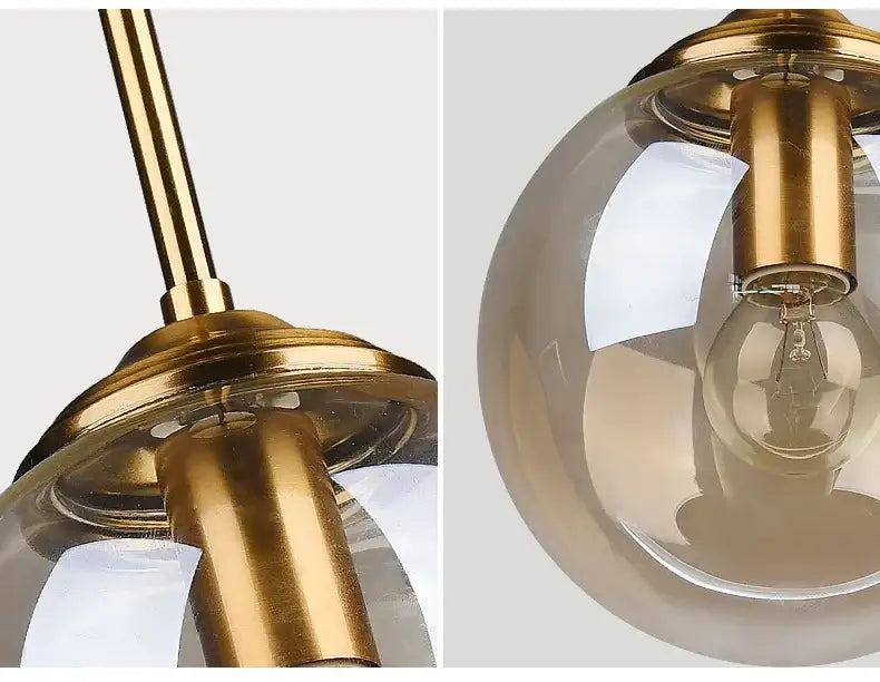 DecorBites™ Luxury Nordic LED Chandelier with Glass Shades