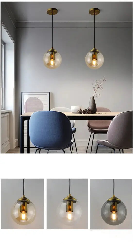 DecorBites™ Luxury Nordic LED Chandelier with Glass Shades