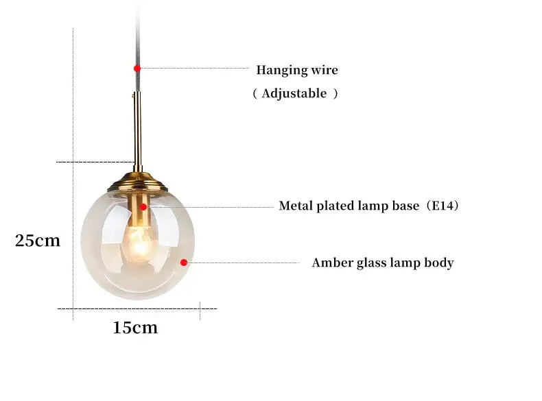 DecorBites™ Luxury Nordic LED Chandelier with Glass Shades