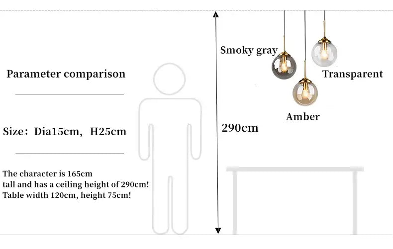 DecorBites™ Luxury Nordic LED Chandelier with Glass Shades