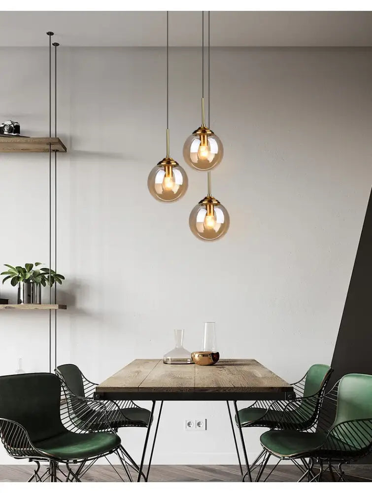 DecorBites™ Luxury Nordic LED Chandelier with Glass Shades