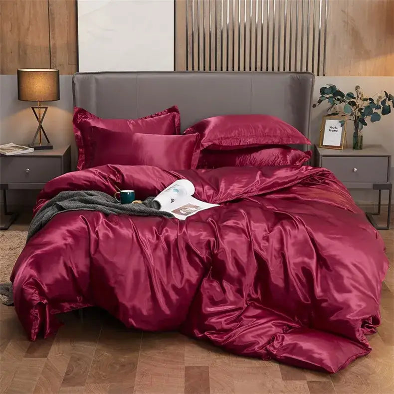 DecorBites™ Luxury Rayon Satin Bedding Set Twin Queen King